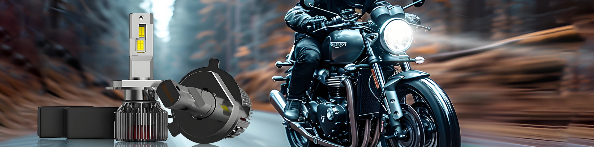 Becuri cu LED -uri cu motociclete